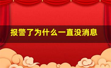 报警了为什么一直没消息