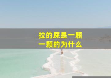 拉的屎是一颗一颗的为什么