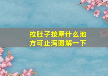 拉肚子按摩什么地方可止泻图解一下