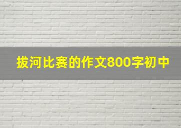 拔河比赛的作文800字初中