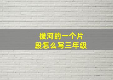 拔河的一个片段怎么写三年级