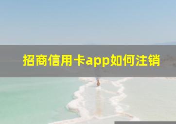 招商信用卡app如何注销