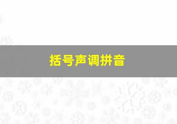 括号声调拼音