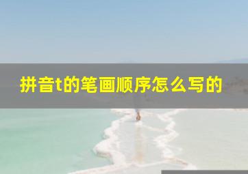 拼音t的笔画顺序怎么写的