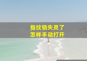 指纹锁失灵了怎样手动打开