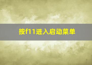 按f11进入启动菜单