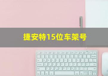 捷安特15位车架号