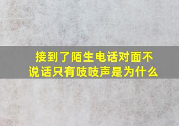 接到了陌生电话对面不说话只有吱吱声是为什么