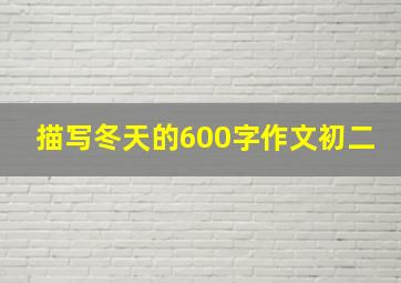 描写冬天的600字作文初二