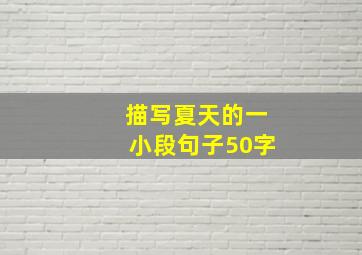 描写夏天的一小段句子50字