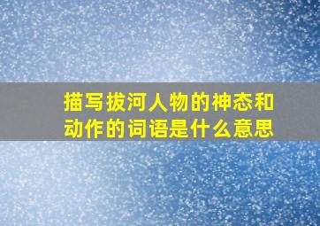 描写拔河人物的神态和动作的词语是什么意思