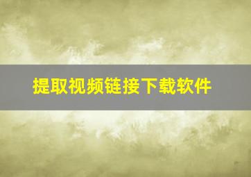 提取视频链接下载软件