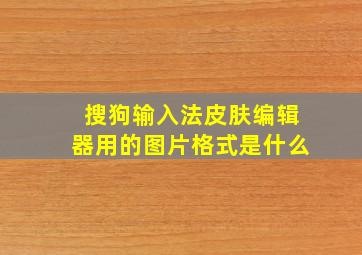 搜狗输入法皮肤编辑器用的图片格式是什么