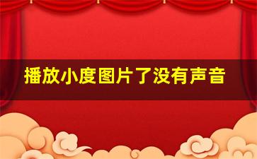 播放小度图片了没有声音