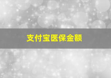 支付宝医保金额