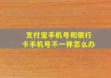 支付宝手机号和银行卡手机号不一样怎么办