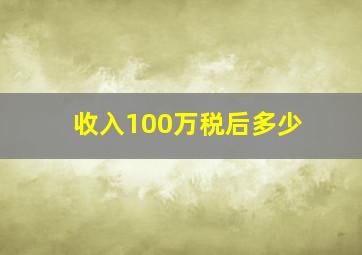 收入100万税后多少