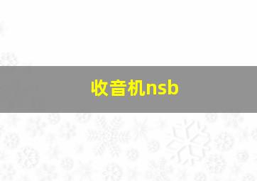 收音机nsb