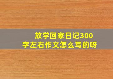 放学回家日记300字左右作文怎么写的呀