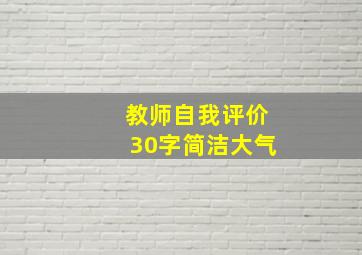 教师自我评价30字简洁大气