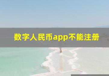 数字人民币app不能注册