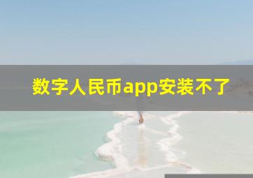 数字人民币app安装不了