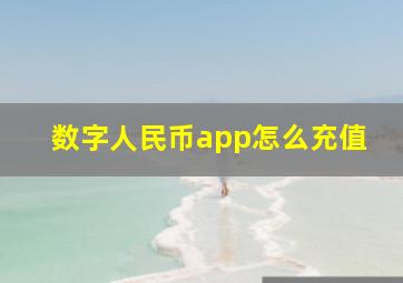 数字人民币app怎么充值