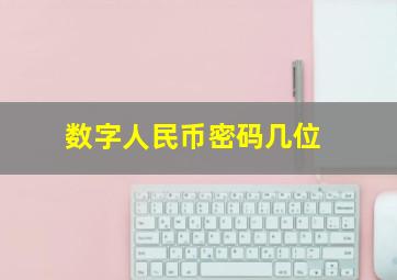 数字人民币密码几位