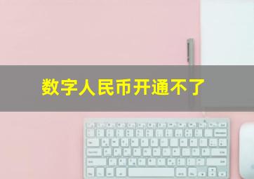 数字人民币开通不了