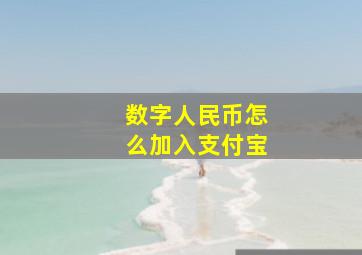 数字人民币怎么加入支付宝