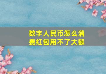 数字人民币怎么消费红包用不了大额