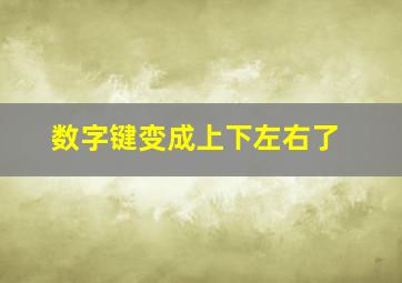 数字键变成上下左右了