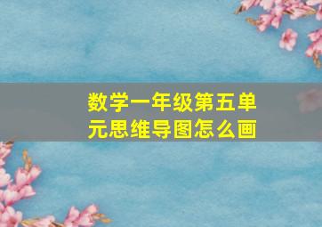 数学一年级第五单元思维导图怎么画