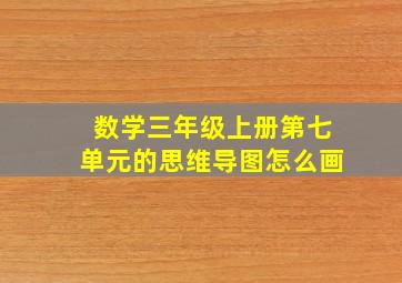 数学三年级上册第七单元的思维导图怎么画