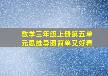 数学三年级上册第五单元思维导图简单又好看