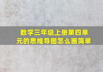 数学三年级上册第四单元的思维导图怎么画简单