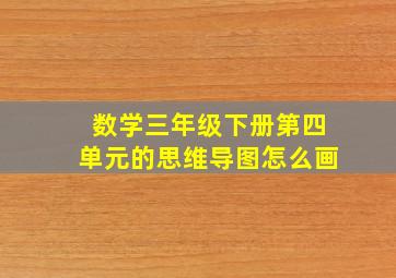 数学三年级下册第四单元的思维导图怎么画