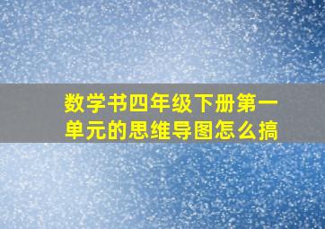 数学书四年级下册第一单元的思维导图怎么搞