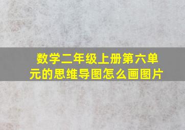 数学二年级上册第六单元的思维导图怎么画图片