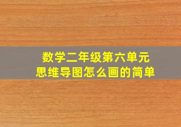 数学二年级第六单元思维导图怎么画的简单