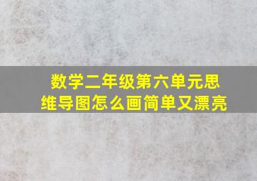 数学二年级第六单元思维导图怎么画简单又漂亮