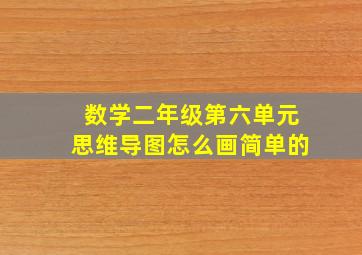 数学二年级第六单元思维导图怎么画简单的