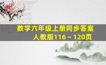 数学六年级上册同步答案人教版116～120页