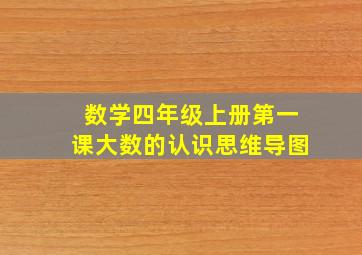 数学四年级上册第一课大数的认识思维导图