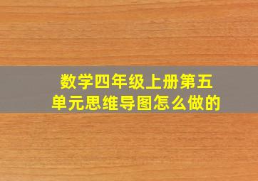 数学四年级上册第五单元思维导图怎么做的