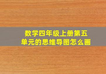 数学四年级上册第五单元的思维导图怎么画