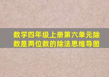 数学四年级上册第六单元除数是两位数的除法思维导图