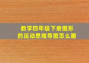 数学四年级下册图形的运动思维导图怎么画