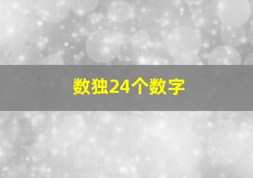 数独24个数字