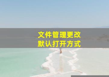 文件管理更改默认打开方式